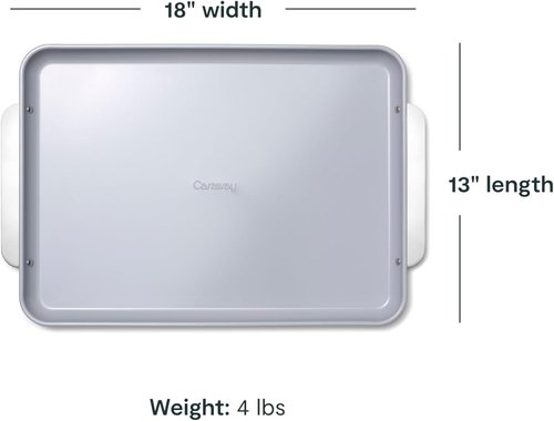 Caraway Non-Stick Ceramic Baking Sheet | Large 18" x 13" - Naturally Slick & Non-Toxic - Perfect for Baking & Roasting