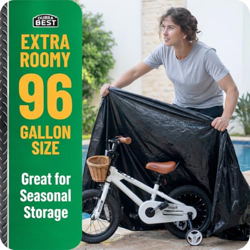 95-96 Gallon Heavy Duty Trash Bags - Extra Large 61x68 Inch Garbage Liners - Leak & Tear Resistant - 40 Pack