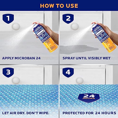 Microban 24 Hour Disinfectant Spray - Citrus Scent, 15oz Pack of 2