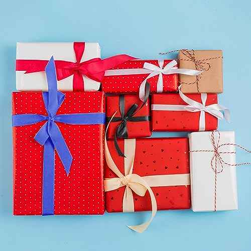 5/8" Width x 100 Yards Grosgrain Ribbon, Green Ribbed Ribbon for Gift Wrapping, Hair, Bows, Craft, DIY, Swags, Wedding, Valentine's Day, Christmas and Party Decoration