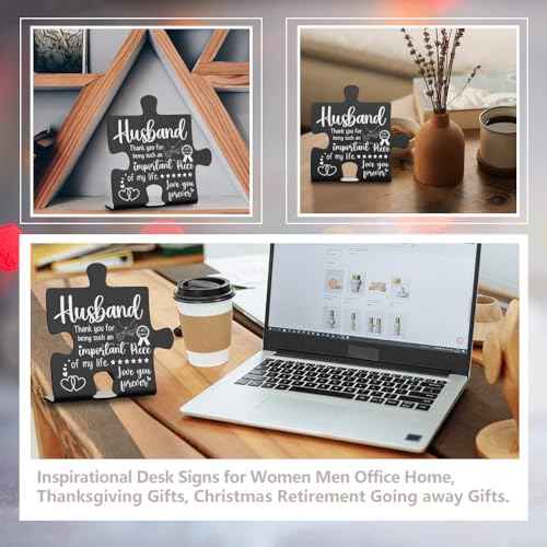 Husband Gift from Wife, Thank You for Being an Important Piece of My Life, Valentine's Day Fathers Day Christmas Birthday Husband fianc? Gifts from Wife Decorative Signs & Plaques-DX413