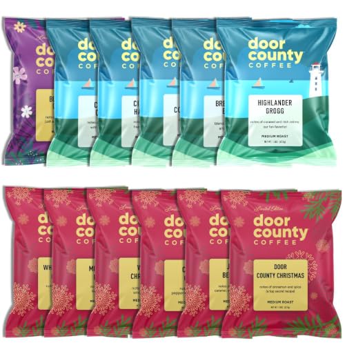 Christmas Coffee Advent Calendar with 24 Full-Pot Flavored Coffee Bags