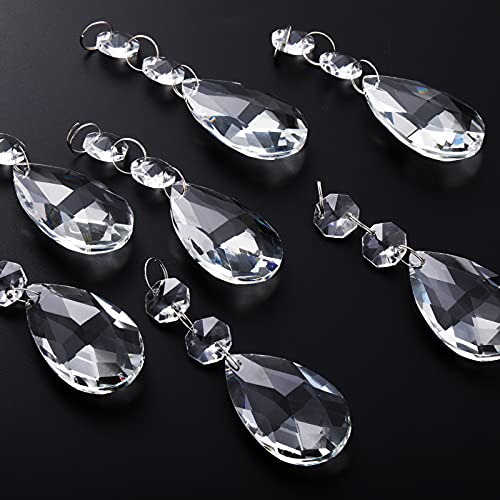 12 Pack Crystal Teardrop Hanging Ornaments for Christmas & Home Decor