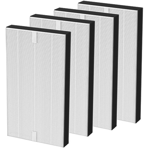 LINNIW 4 Pack F1 HEPA Air Filter Replacement for 3M Filtrete Air Purifiers