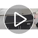 SOLEDI Black 220L Laundry Hamper with 3 Compartments & 2 Side Pockets