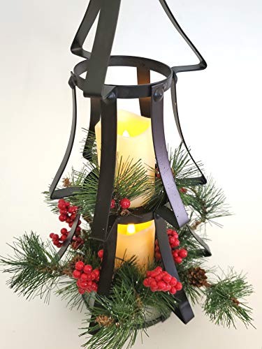 Rustic Lighted Christmas Tree with Flameless Candles - 1.5ft Holiday Centerpiece