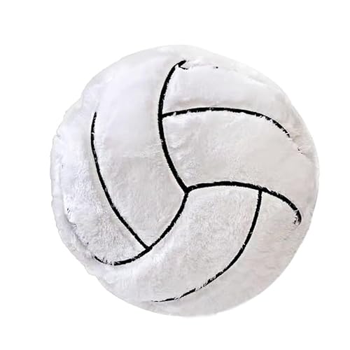 Fluffy Baseball Plush Throw Pillow - Soft Stuffed Round Baseball Shaped Pillow Toy - Durable Sport Toys Gift for Kids Room Decor
