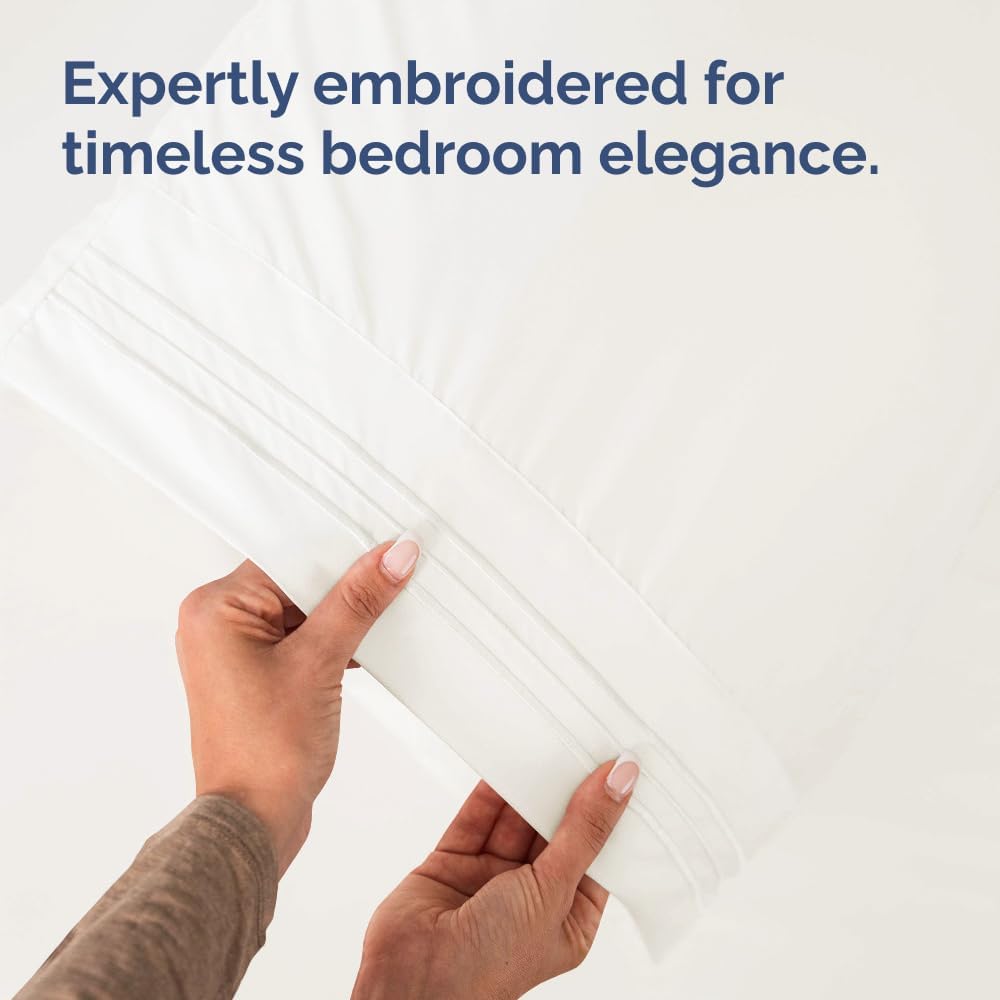 Skiennix Body Pillowcases Set of 2 | Soft & Breathable 20x54 Long Pillow Covers - Antique White
