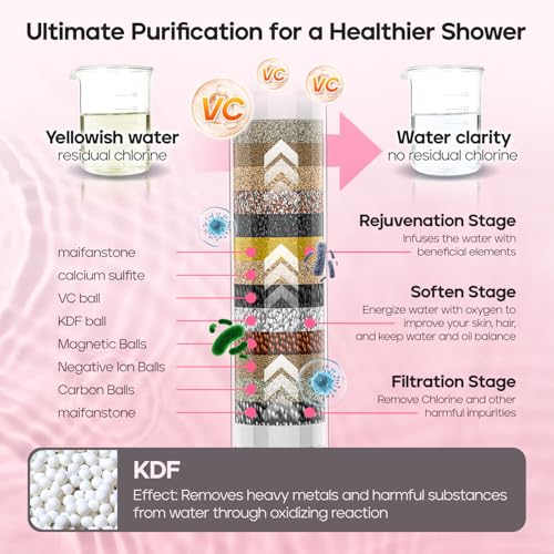 Premium Chrome 9-Settings Filtered Handheld Shower Head with Flex Hose