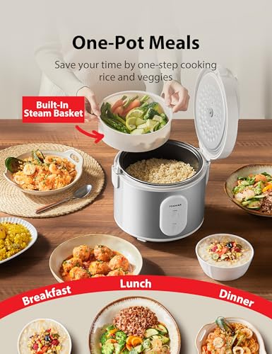 TOSHIBA Rice Cooker & Steamer Simple 5.5 Cup(Uncooked) with Steaming