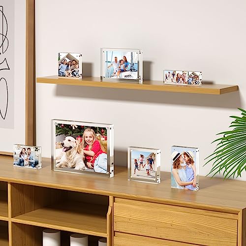 8x10 Acrylic Picture Frame - 3 Pack Clear Photo Frames, 20% Thicker