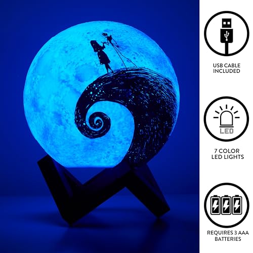 Nightmare Before Christmas LED Mood Light with Jack Skellington – Idea Nuova, Battery Operated (Pack of 1)