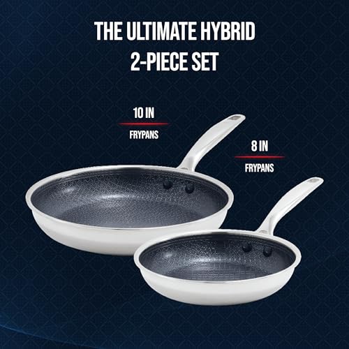 Blue Diamond Hybrid 2 Piece (8"&10") Stainless Steel Nonstick Fry Pan