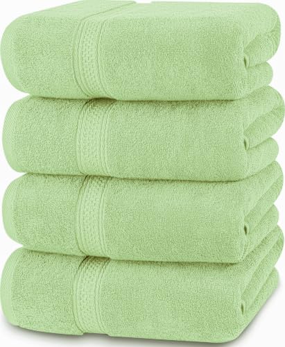 Utopia Towels 4 Pack Premium Bath Towels 27x54 Inches Sage Green - Soft & Absorbent Cotton