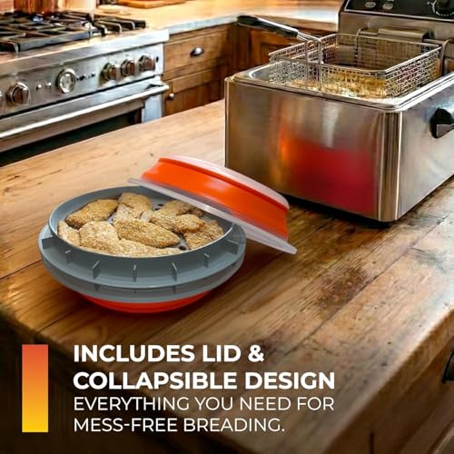 CanCooker Collapsible Batter Bowl XL – Orange, 1 Pack, Mess-Free Kitchen Tool