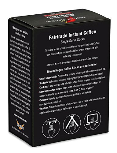 Instant Coffee Packets - Organic Medium Roast Arabica - 4 Pack of 25 Sticks