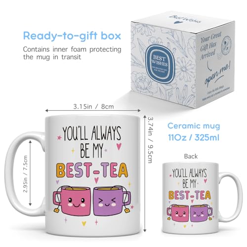 Best-Tea Coffee Mug Gift for Women - 11oz Funny Office & Friend Gift - Palasarkaaa