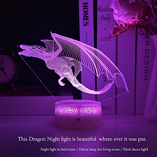 Dragon LED Lighting Kids Night Light,16 Colors with Remote Control Dragon Toy for Kids as a Birthday Gifts Christmas Gift for Boys and Girls