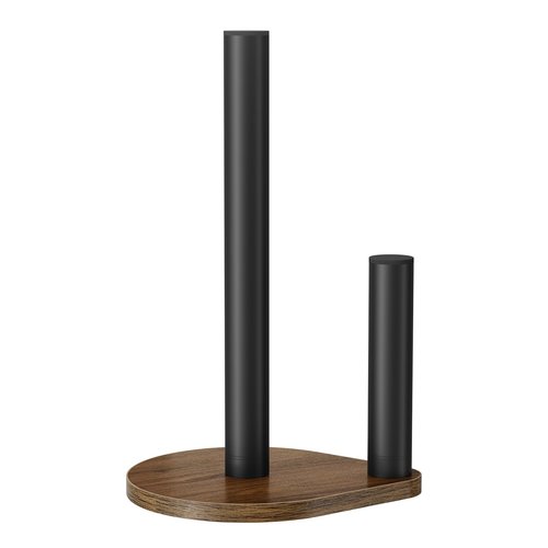 Atoping Kitchen Paper Towel Holder, Brown Paper Towel Holder Countertop, Paper Towel Roll Holder, Waterproof, Anti-Slip, Quick Assembly, Wooden Paper Towel Holder for Kitchen
