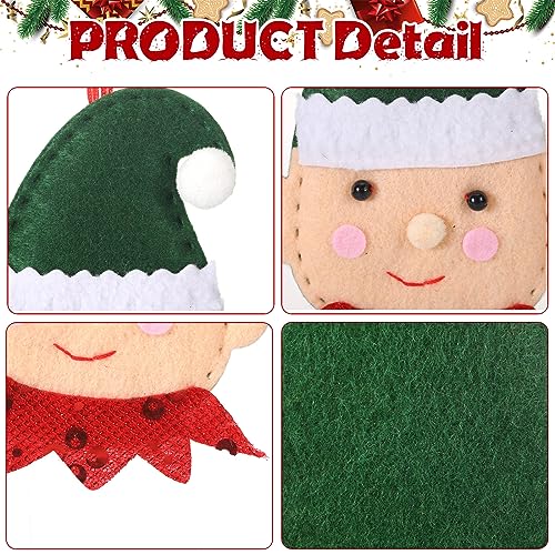 Skylety 8-Pack 3D Felt Gingerbread Snowman Christmas Ornaments - Holiday Decor, Festive Tree Decorations