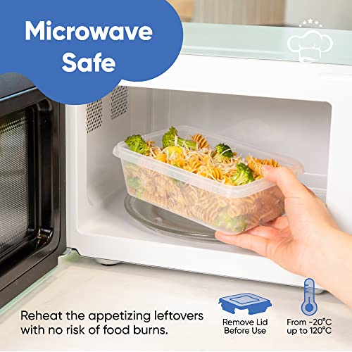 Food Storage Containers Set - Pack of 16 Clear Airtight Canisters for Pantry and Kitchen Organization