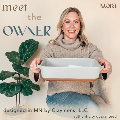 Deep 9x13 Inch Porcelain Baking Dish - Oven & Freezer Safe, Earl Grey Variation