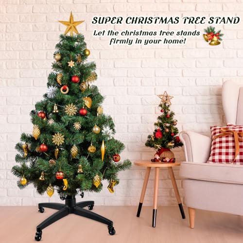 Rolling Christmas Tree Stand for Artificial Trees Up to 9.8 Feet - Sturdy & Mobile
