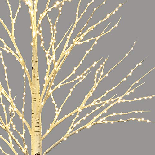6FT White Birch Lighted Twig Tree with 330 LED Fairy Lights Indoor Outdoor Christmas Decor