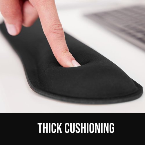 GORILLA GRIP Memory Foam Wrist Rest - Ergonomic Keyboard & Mouse Support Pad Set, Black