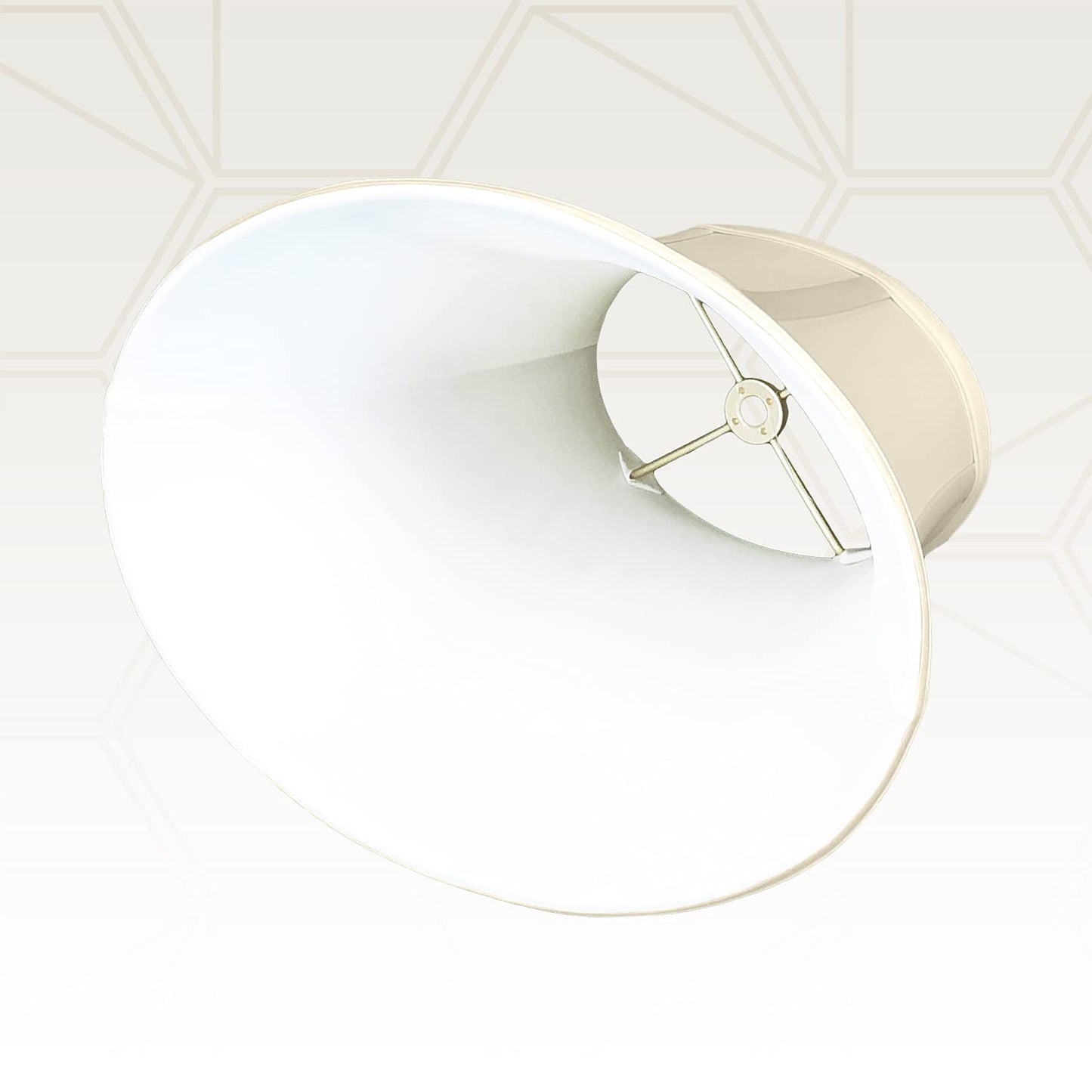 Royal Designs Oval Flare Bottom Outside Corner Basic Lamp Shade, Beige, (7" x 5") x (12" x 9") x 9", BS-725-12BG