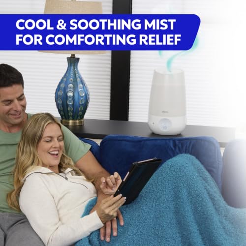 Cool Mist Humidifier with 1.2 Gallon Tank for Bedroom & Medium Rooms