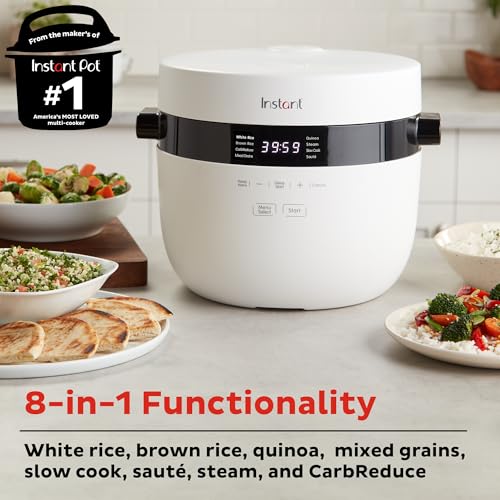 Instant Pot 20-Cup Rice & Grain Cooker with Carb-Reducing Technology, 8 Presets