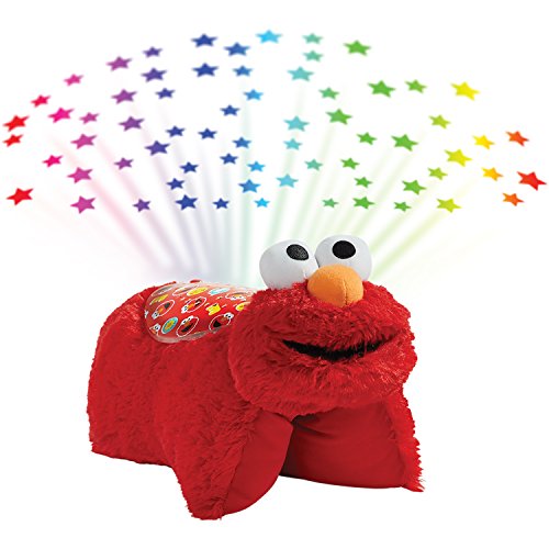 Elmo Pillow Pet with Night Light - 11-Inch Plush Toy & Starry Ceiling Projector