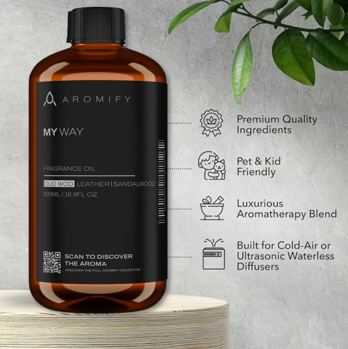 My Way Fragrance Diffuser Oil with Leather, Sandalwood & Oud Wood