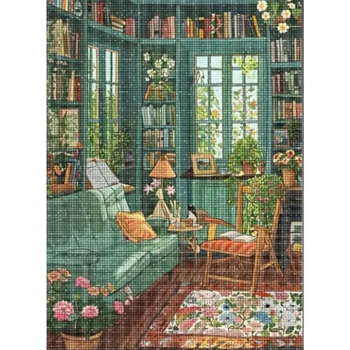 AIBOERL DP04013 Diamond Art Kits for Adults - Cozy Study Wall Decor