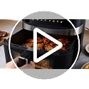 6 QT Family Size Air Fryer with Visible Window, 8 Presets, Touchscreen & Temperature Control