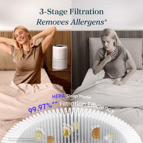 Levoit Core 300-P White Air Purifier for Pets Allergens Bedroom Quiet 1 Pack