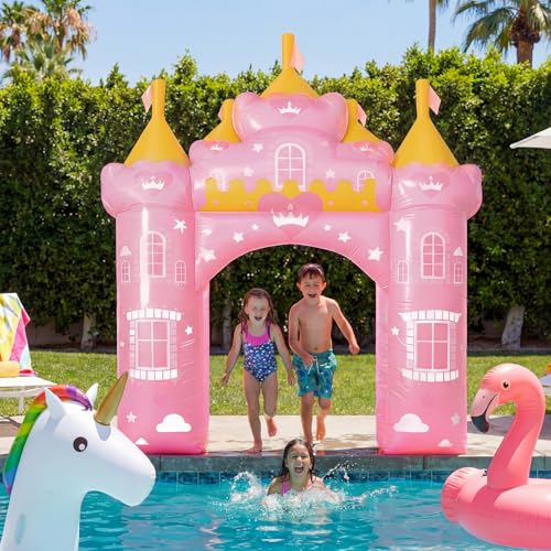 Pink Princess Inflatable Arch Garden Decoration - 10ft Outdoor Yard Party Decor