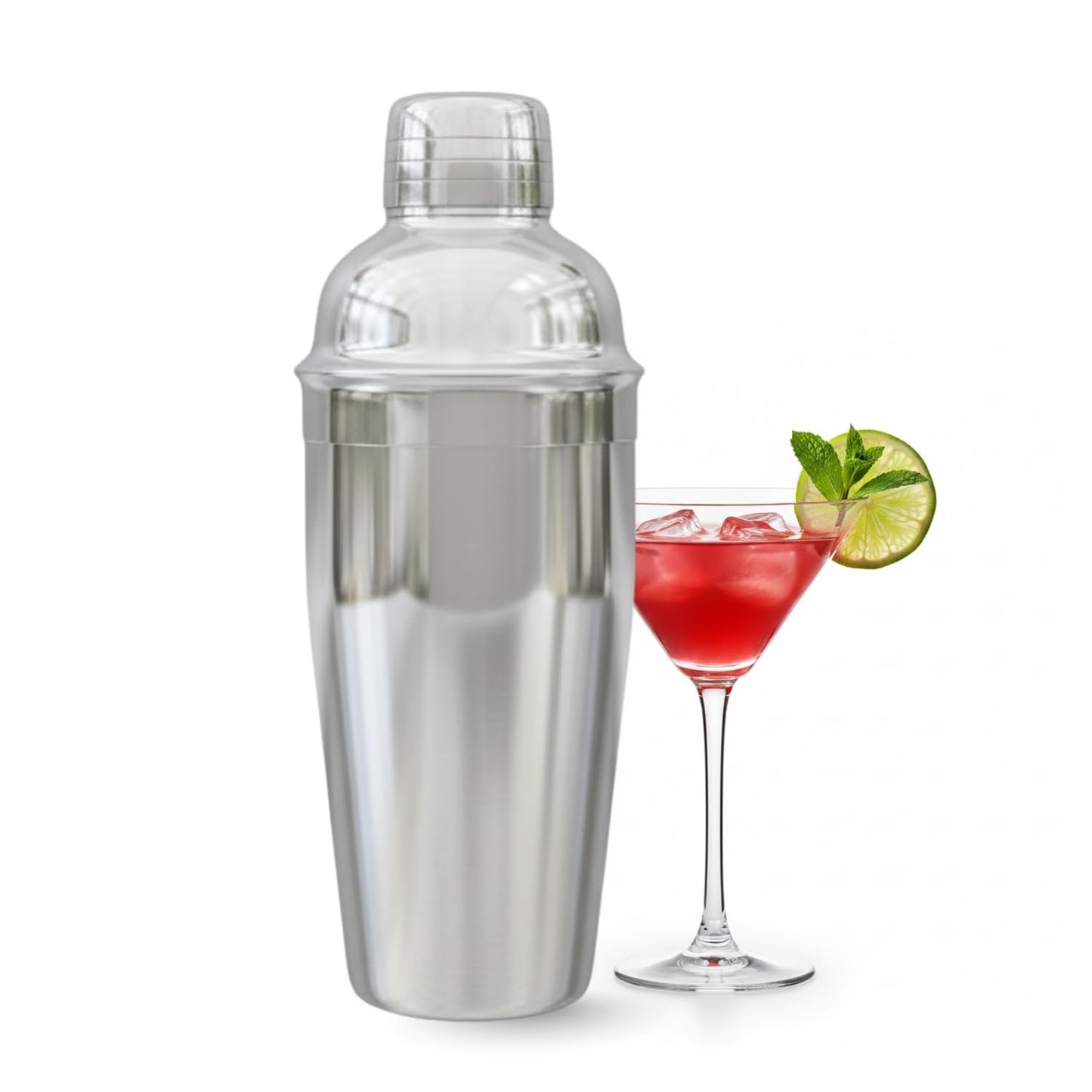 MAZDA Cocktail Shaker, 25 oz Martini Shaker, Drink Shaker Built-in Strainer, Professional Stainless Steel Margarita Mixer, Bartender Kit Gifts