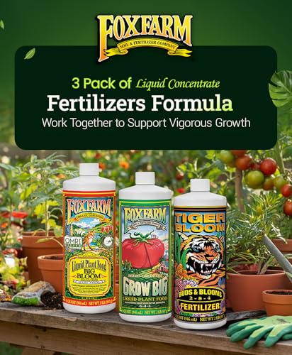 Liquid Plant Fertilizer Trio Pack - 2 Pints - Supports Vigorous Growth & Fruit