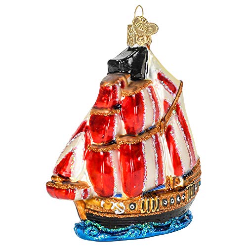 Old World Christmas Pirate Ship Glass Blown Christmas Ornaments - Holiday Tree Decor