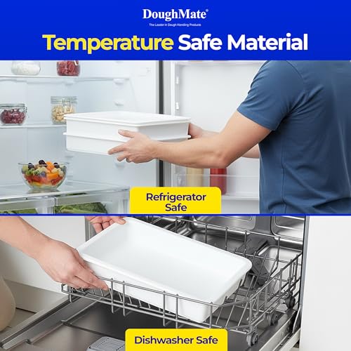 DoughMate Pizza Dough Proofing Box Kit with 2 Trays, Cover & Scraper