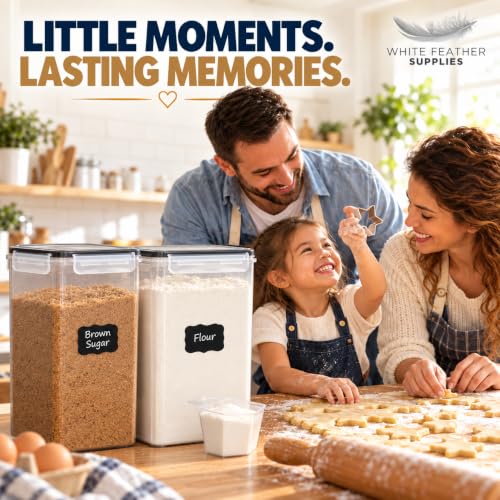 Black 2-Pack Large 8.5L Food Storage Containers with Airtight Lids