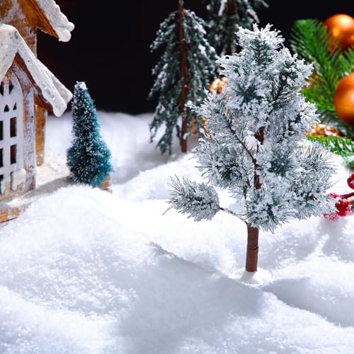 Threan 2 Pack Christmas Snow Blanket Roll 15.6in x 10ft - White Fake Snow Cover