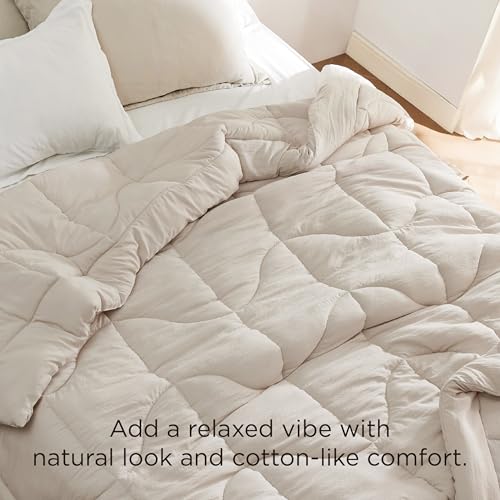 Bedsure King Comforter Linen All Season Down Alternative Duvet Insert