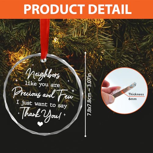 MeMate Appreciation Thank You Gift Glass Christmas Ornament - Variation 05