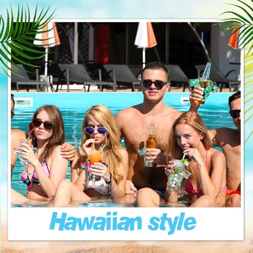 Hawaiian Shirt Themed 12-Pack Neoprene Beer Can Coolers – Tropical Can Sleeve