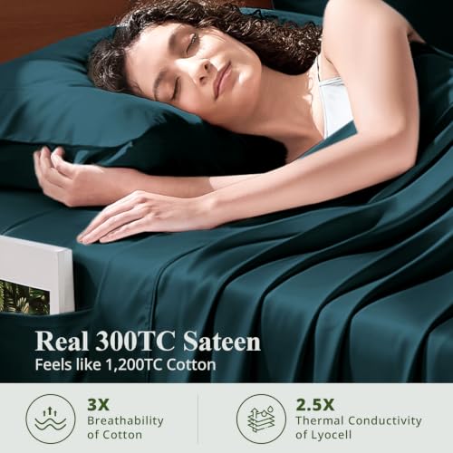 Bamboo Viscose Sheet Set Queen Size, Cooling Sheets Bed 4pcs