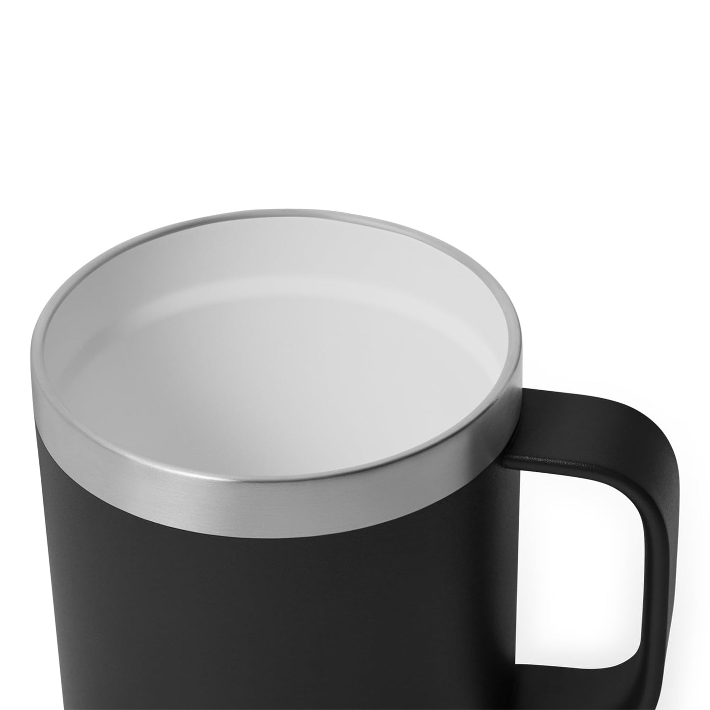 YETI Rambler 10 oz Ceramic Lined Stackable Mug, Vacuum Insulated, Stainless Steel with MagSlider Lid, Black