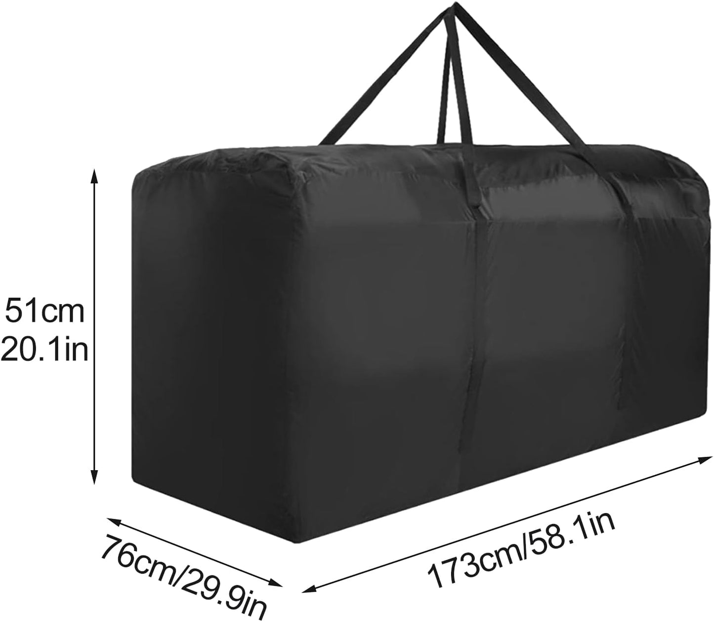 Skiennix Heavy-Duty Christmas Tree Storage Bag - Dual Zipper & Durable Handles | Fits Up to 12 ft Trees